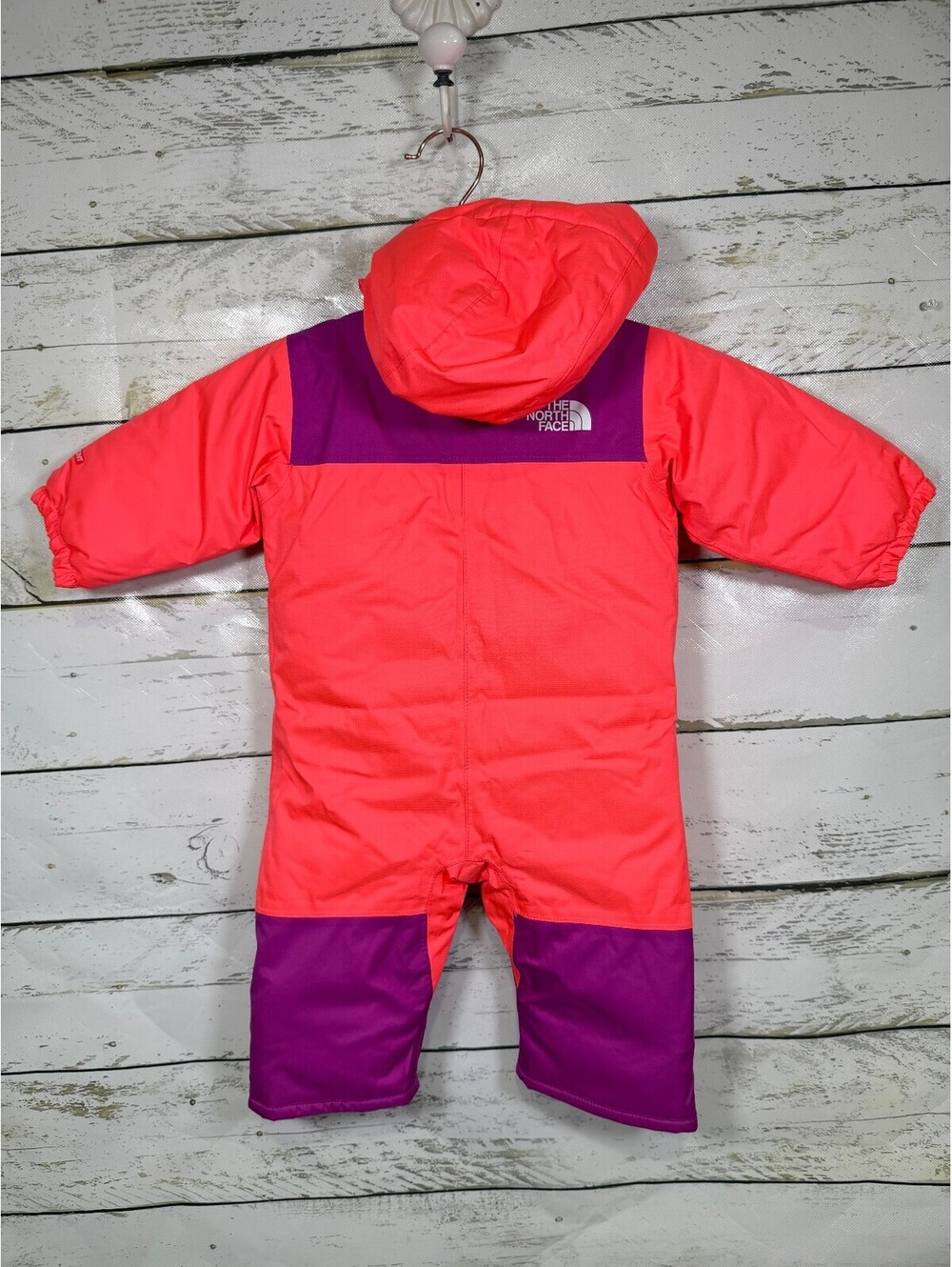 The North Face Baby Freedom Snow Suit Girls Size 0-3 Months NWT "Radiant Poppy" - Picture 4 of 4